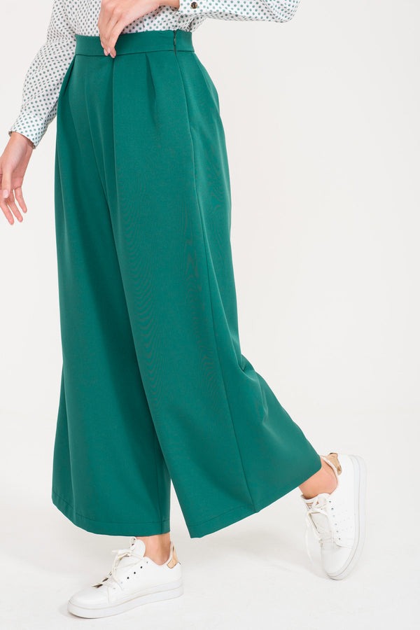 Greeny Krep Yeşil Pantolon