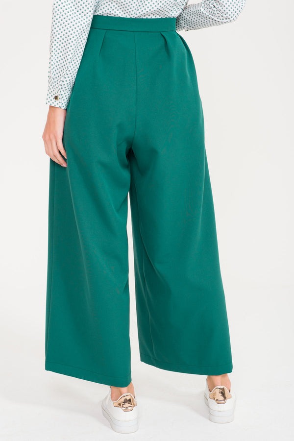 Greeny Krep Yeşil Pantolon
