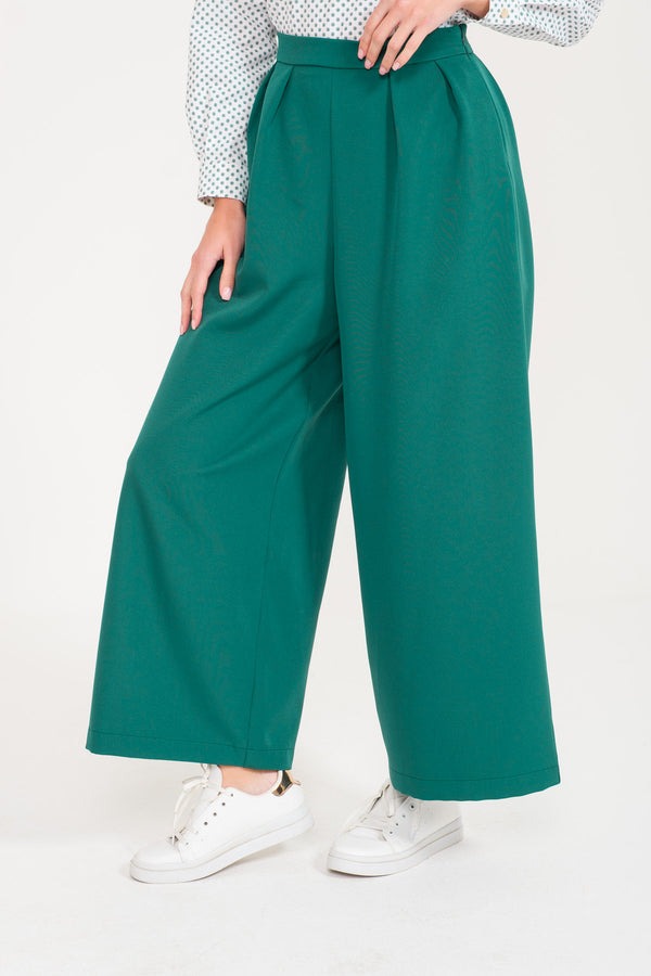 Greeny Krep Yeşil Pantolon