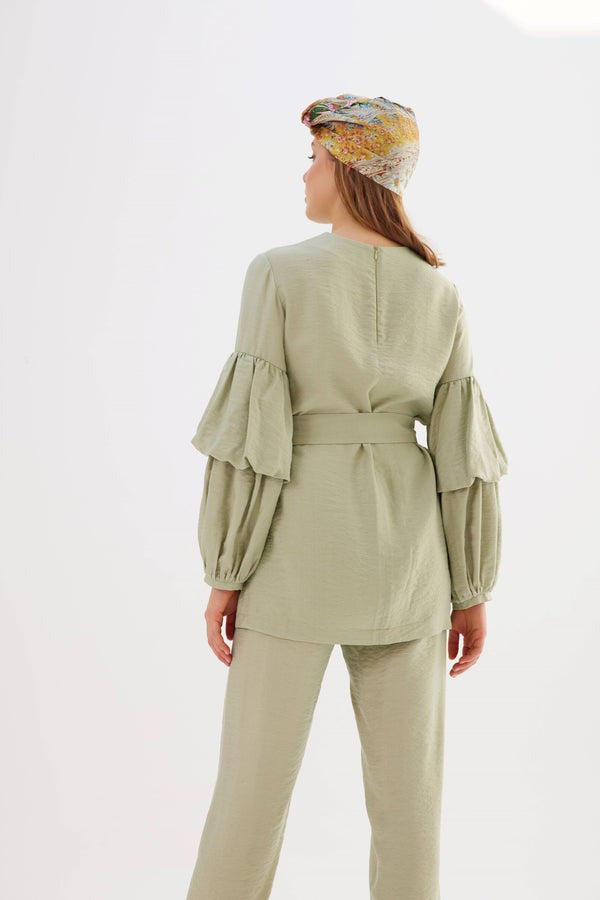 Mary Kuşak Detaylı Pantolon&Tunik İkili Takım