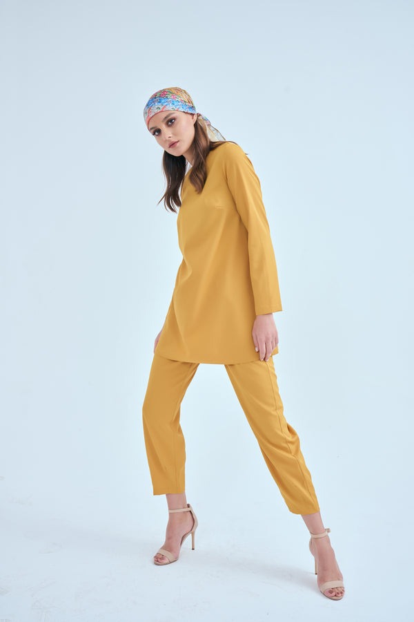 Mum Yellow Trousers & Tunic Double Suit