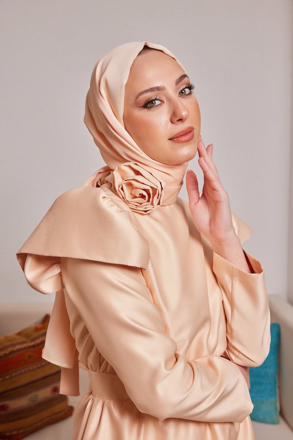 شال شيفون سلمون خفيف