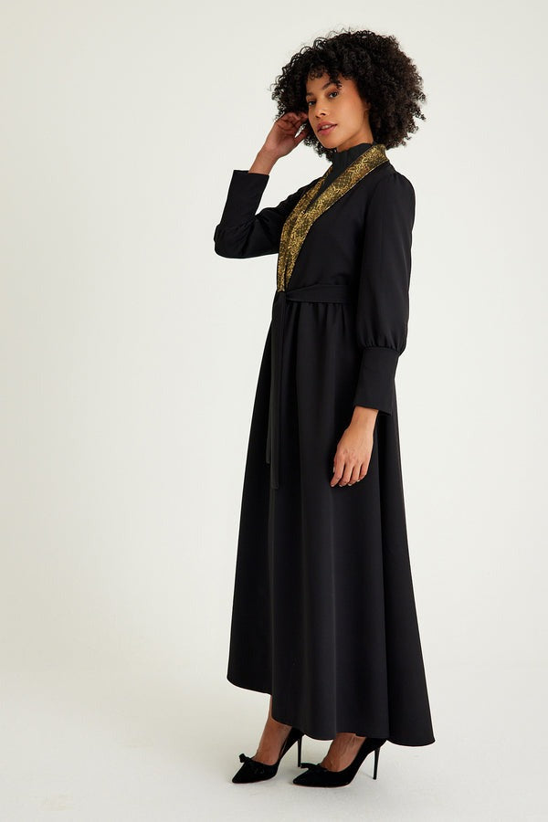 Rabia Gold Detaylı Abiye Kap