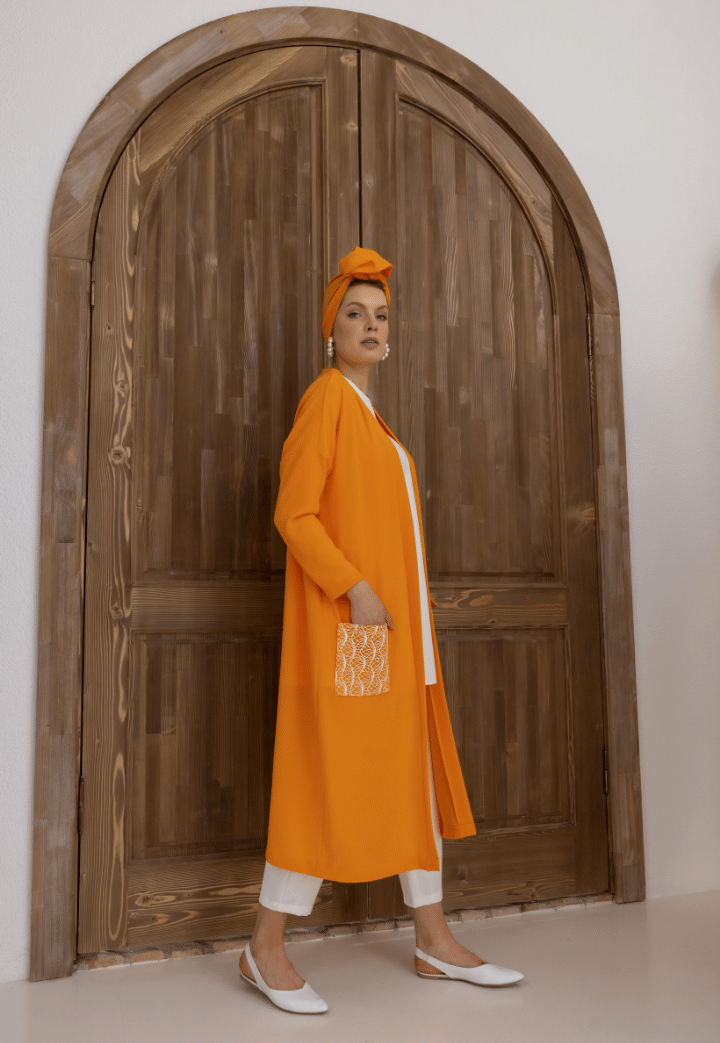 Albina Dantel Cep Detaylı Kap