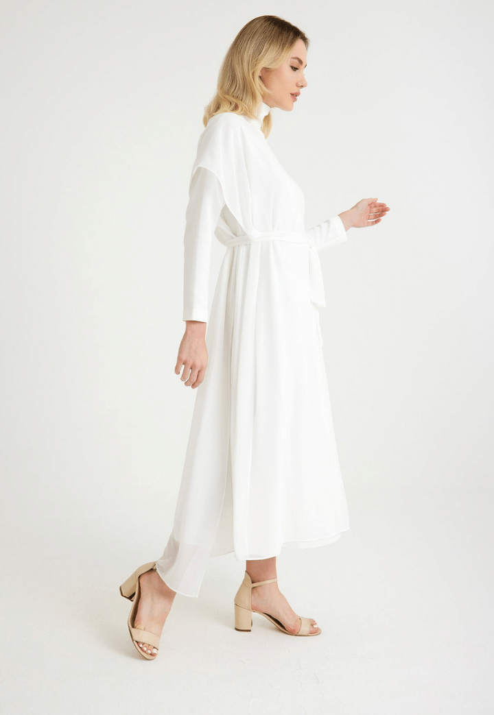 Basil Evening Dress Suit & Ecru Cape