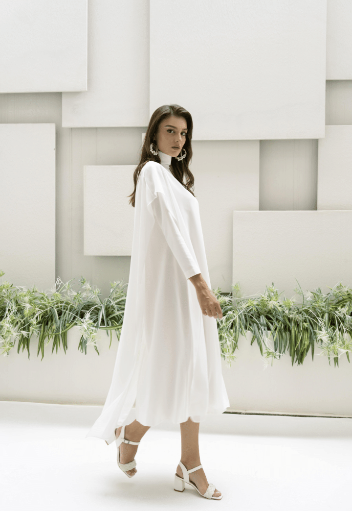 Basil Evening Dress Suit & Ecru Cape
