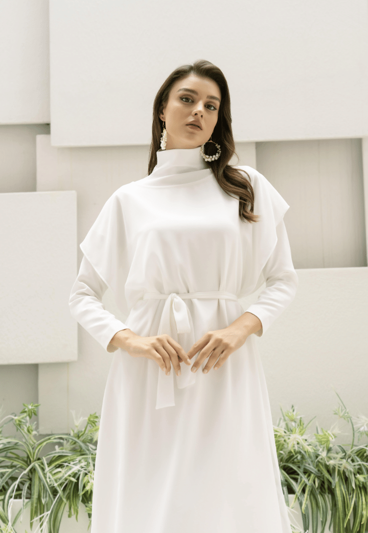 Basil Evening Dress Suit & Ecru Cape
