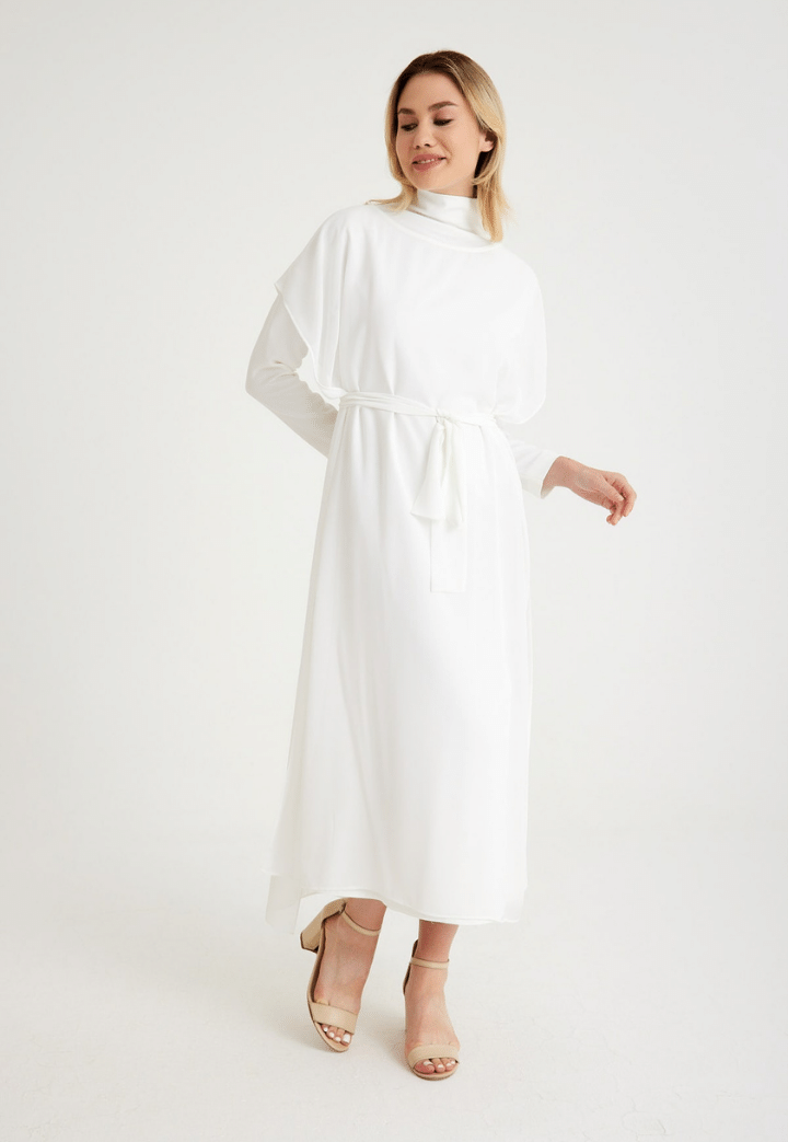Basil Evening Dress Suit & Ecru Cape