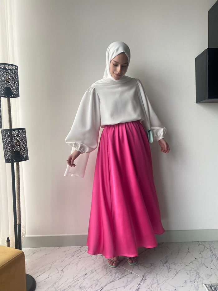 الفوشيه تنورة الساتان