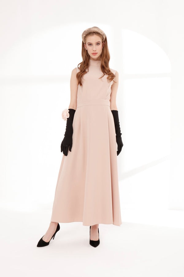 Rabia Crepe Sleeveless Dress