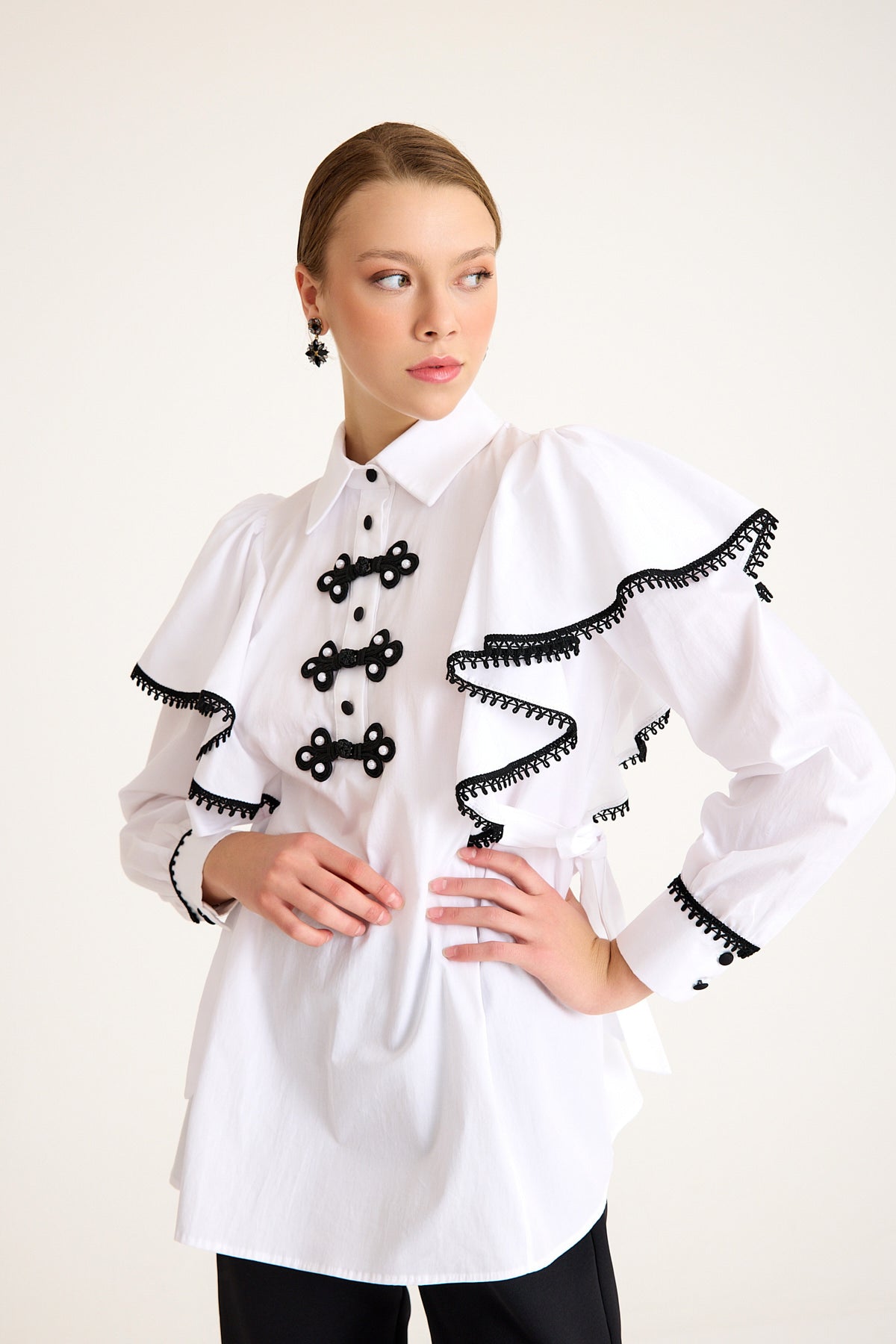 Pearl Detailed Lace Tunic