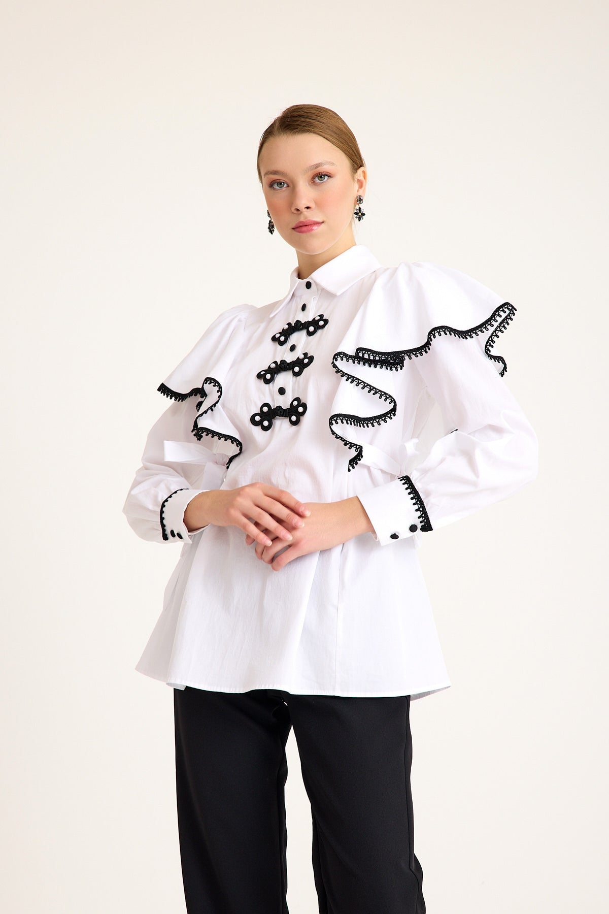 Pearl Detailed Lace Tunic
